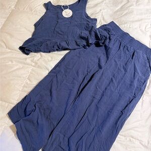 Elegant Navy Sleeveless Jumpsuit